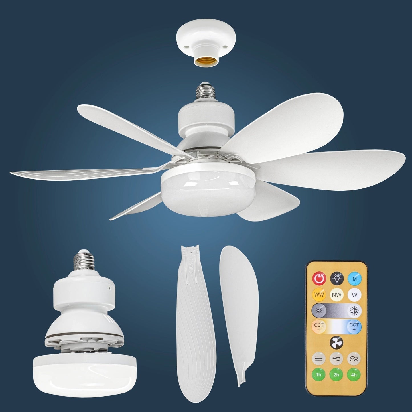 FOCO VENTILADOR AHORRADOR DE 6 ASPAS