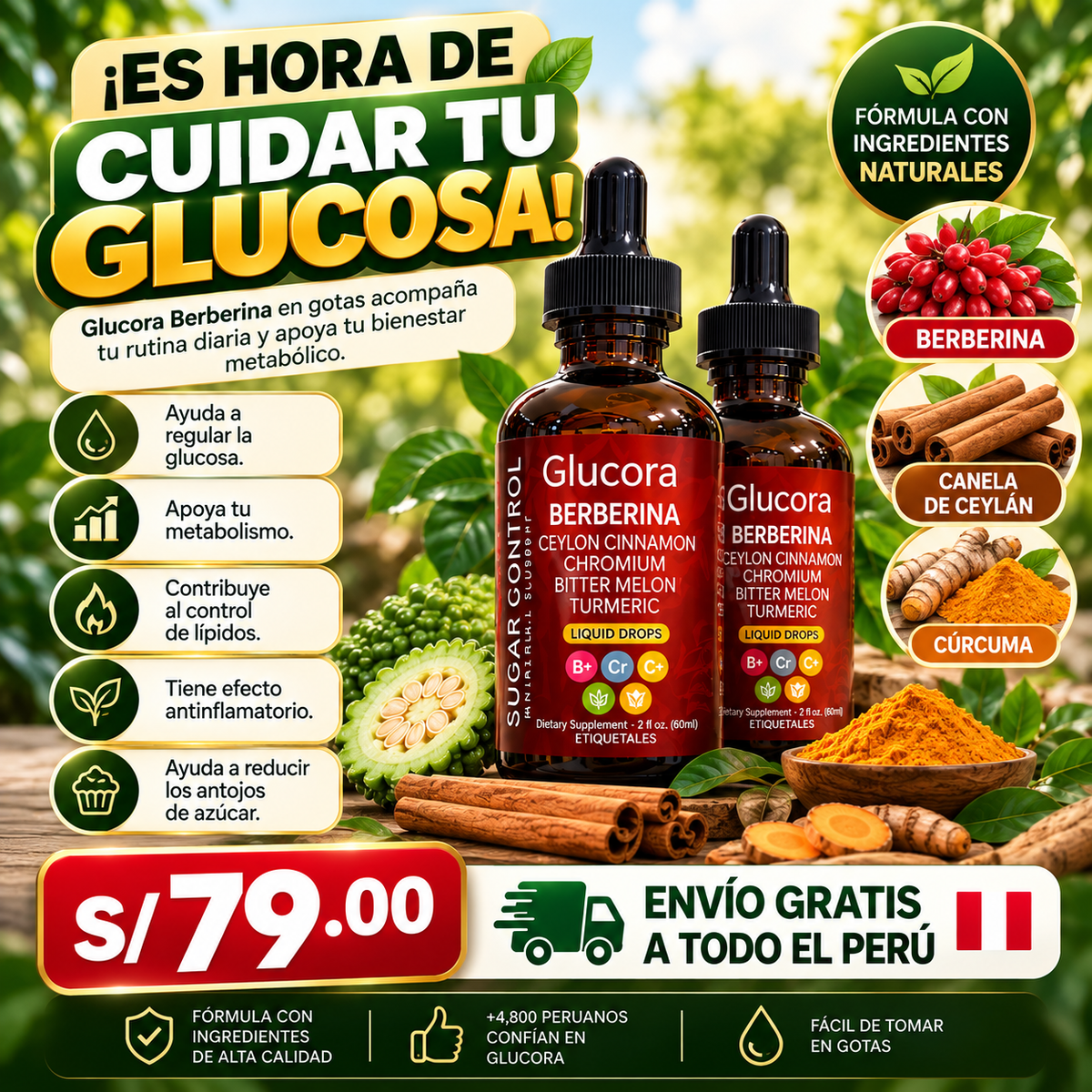 GLUCORA BERBERINE + ENVÍO GRATIS