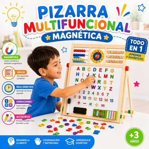 PIZARRA MULTIFUNCIONAL MAGNETICA DOBLE PIZARRA