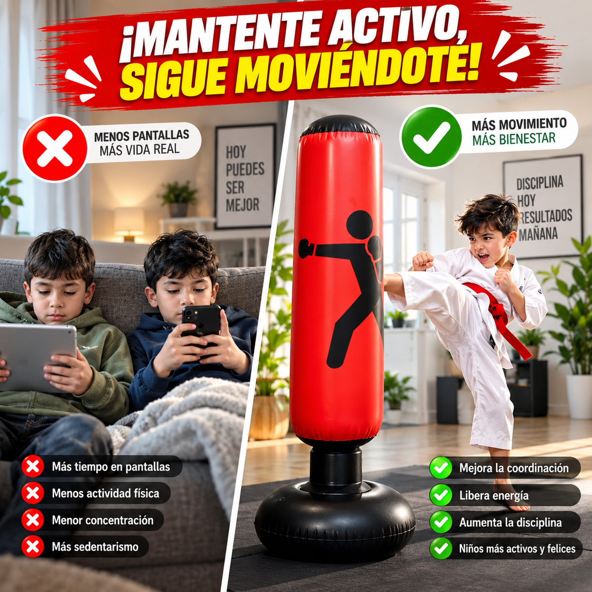 SACO DE BOXEO INFLABLE