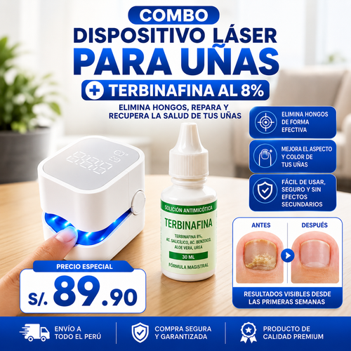 LASER PRIMIUM PARA UÑAS + TERBINAFINA AL 8% DE REGALO